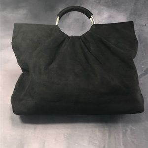 🔴 NWOT Victoria’s Secret Black Faux Suede handbag